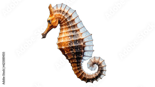 a seahorse isolated no background