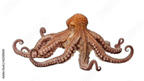 Octopus isolated no background