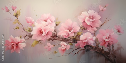 Whispers of Grace: Embracing the Elegance of a Graceful Pink Flower Collection Generative AI Digital Illustration