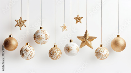 Christmas balls isolated on white background