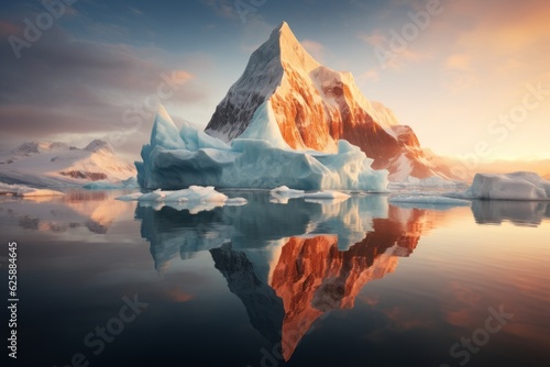 Glistening Iceberg in a Pristine Arctic, Generative AI