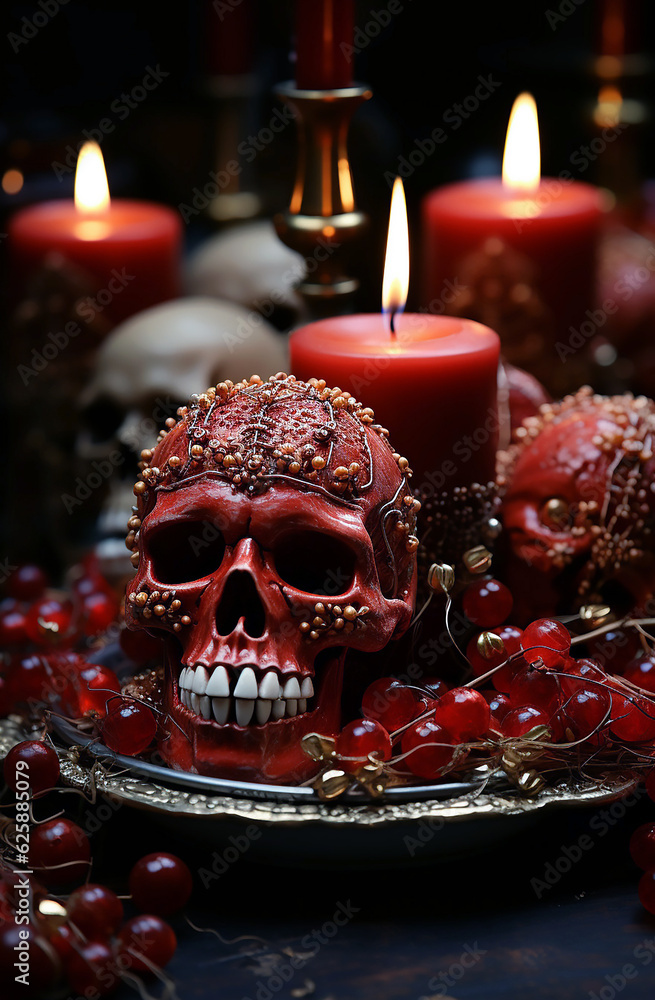 skull and candles skull and candles