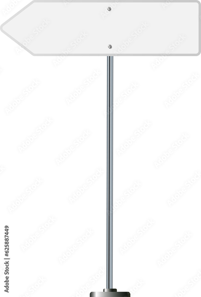Road, traffic signs. Highway signboard on metal pole. Blank white board with place for text. Directional signage and wayfinder. information sign Road, traffic signs. Highway signboard on metal pole. Blank white board with place for text. Directional signage and wayfinder. information sign