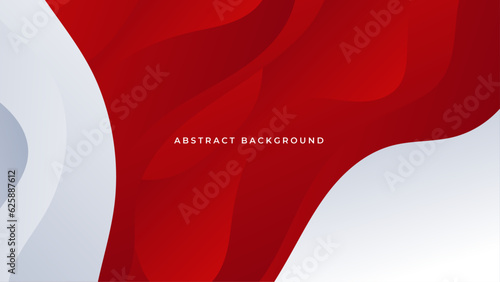 Modern abstract geometric red white background Premium Vector