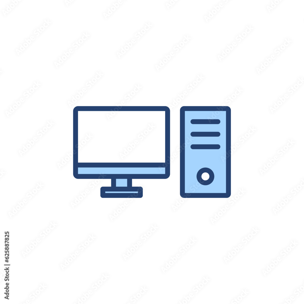 Computer icon vector. computer monitor sign and symbol Computer icon vector. computer monitor sign and symbol
