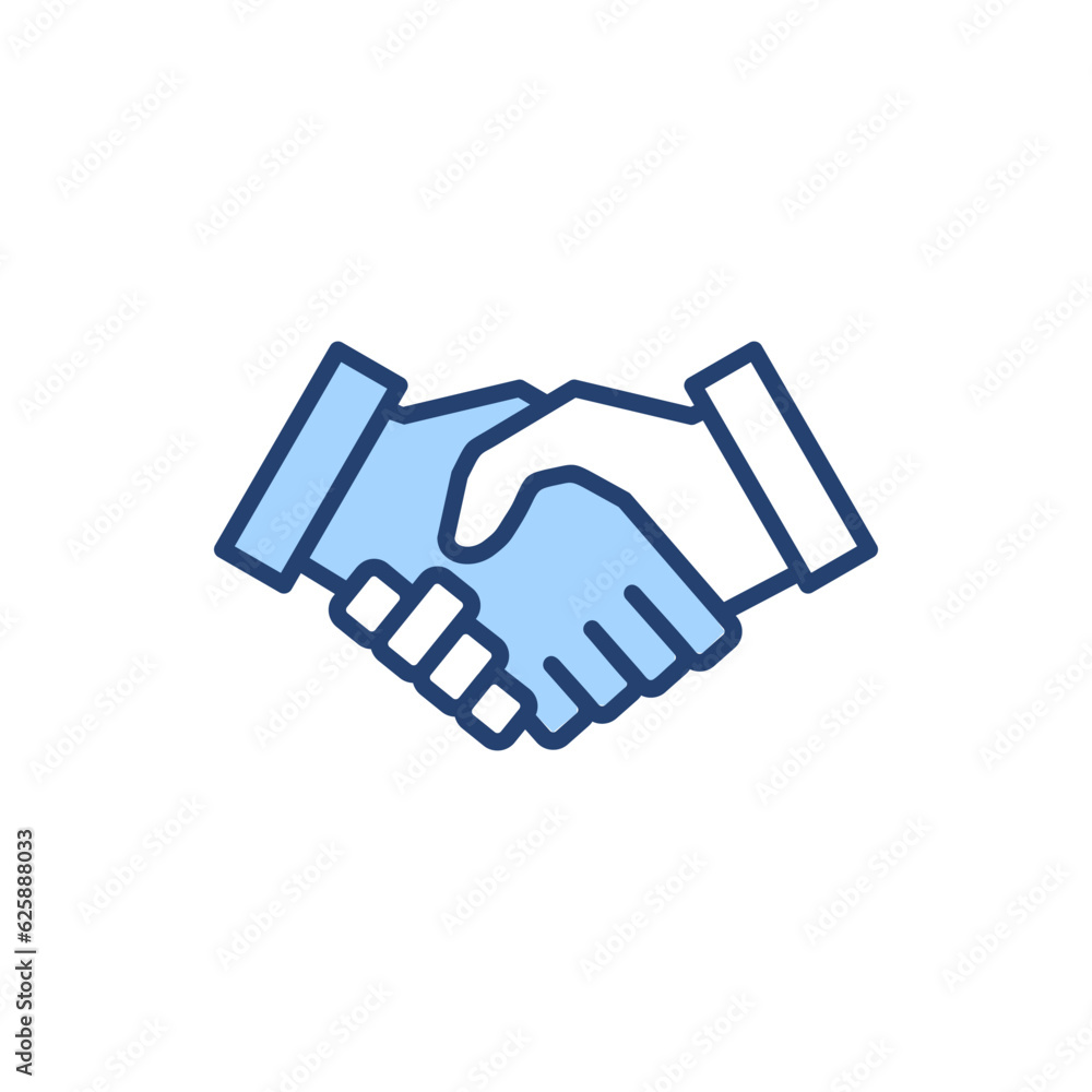 Handshake icon vector. business handshake sign and symbol. contact agreement