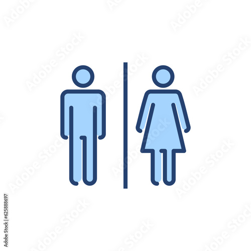 Toilet icon vector. Girls and boys restrooms sign and symbol. bathroom sign. wc  lavatory