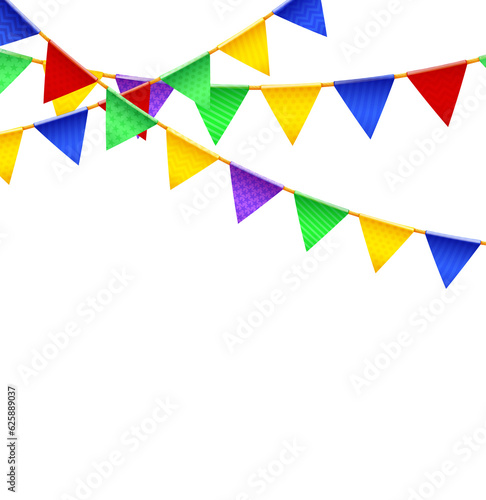 Free Download Party flag. Banner with garland of colour flags.  - GFXLoad