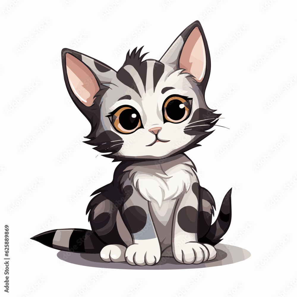 cat cartoon clipart vector white background cat cartoon clipart vector white background