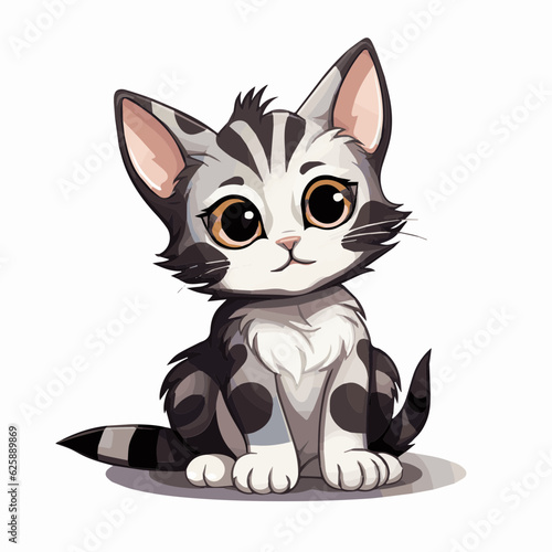 cat cartoon clipart vector white background © Young