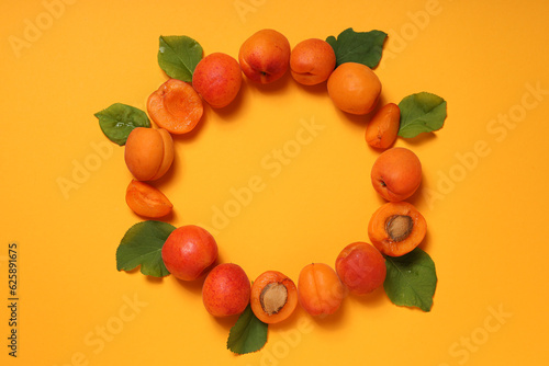 Fototapeta Naklejka Na Ścianę i Meble -  Composition with apricot, concept of tasty and fresh fruit