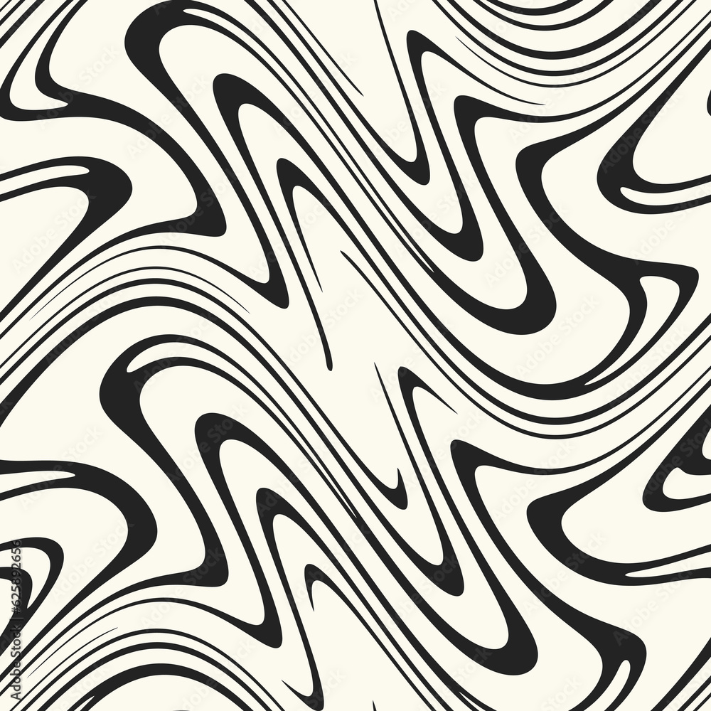 Monochrome Striped Textured Swirl Pattern Monochrome Striped Textured Swirl Pattern