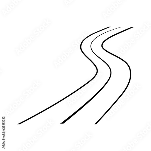 Road icon vector. route illustration sign. trip symbol or logo.