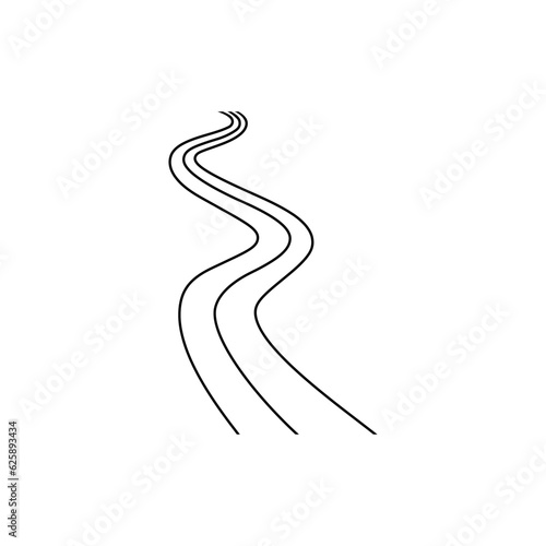 Road icon vector. route illustration sign. trip symbol or logo.