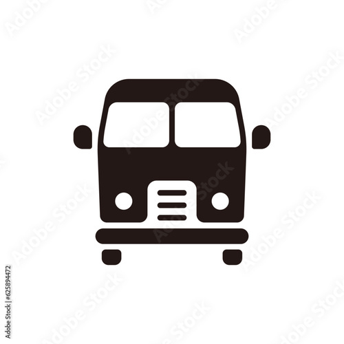 Bus icon.Flat silhouette version.