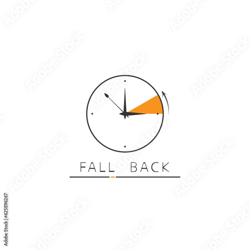 Clock, one hour back to winter time. Fall Back.