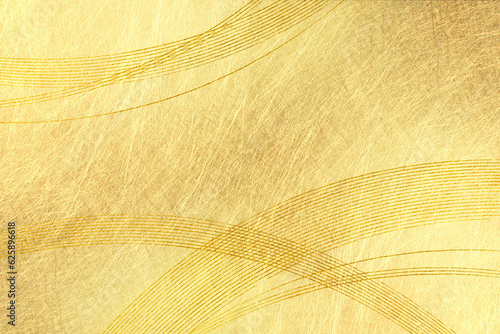 和風（アブストラクト）背景は金色の和紙　円形の重なり、