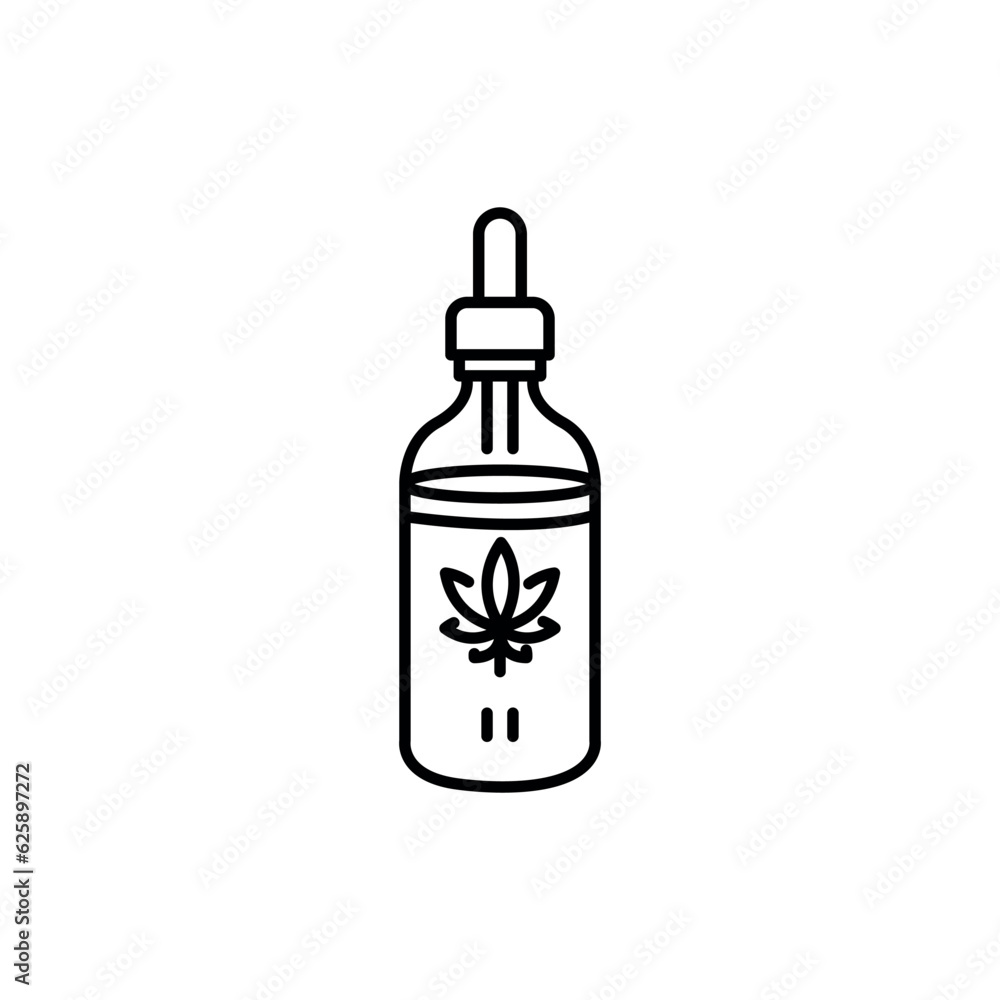 Marijuana oil black line icon. Narcotic substance. Marijuana oil black line icon. Narcotic substance.