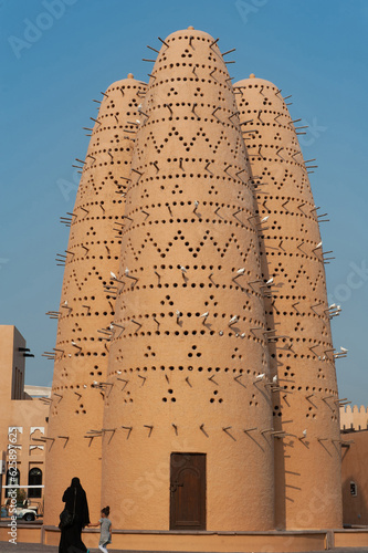 Beautiful Pigeon Houses or Dovecotes in the Cultural Village of Katara in Doha, Qatar