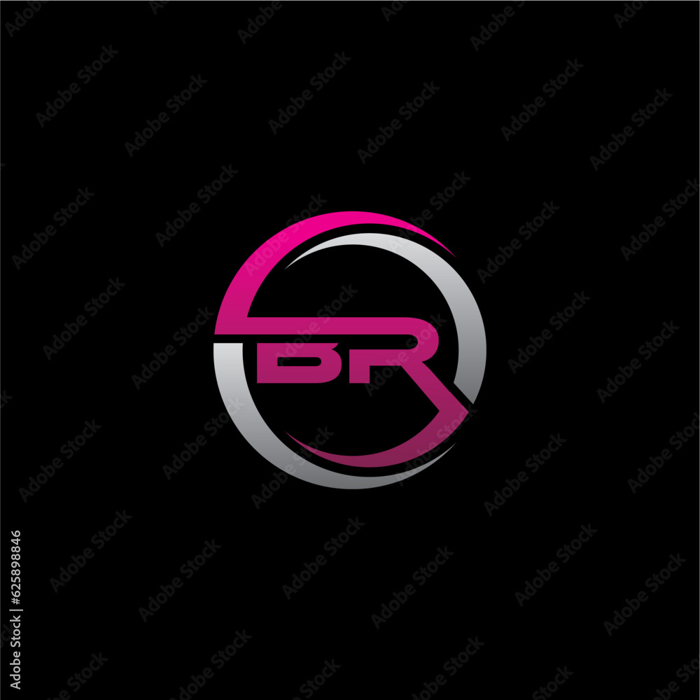 BR Letter Initial Logo Design Template Vector Illustration BR Letter Initial Logo Design Template Vector Illustration
