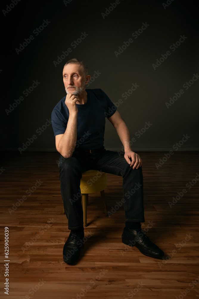 a handsome elderly man with a gray beard, studio photo, selective focus a handsome elderly man with a gray beard, studio photo, selective focus
