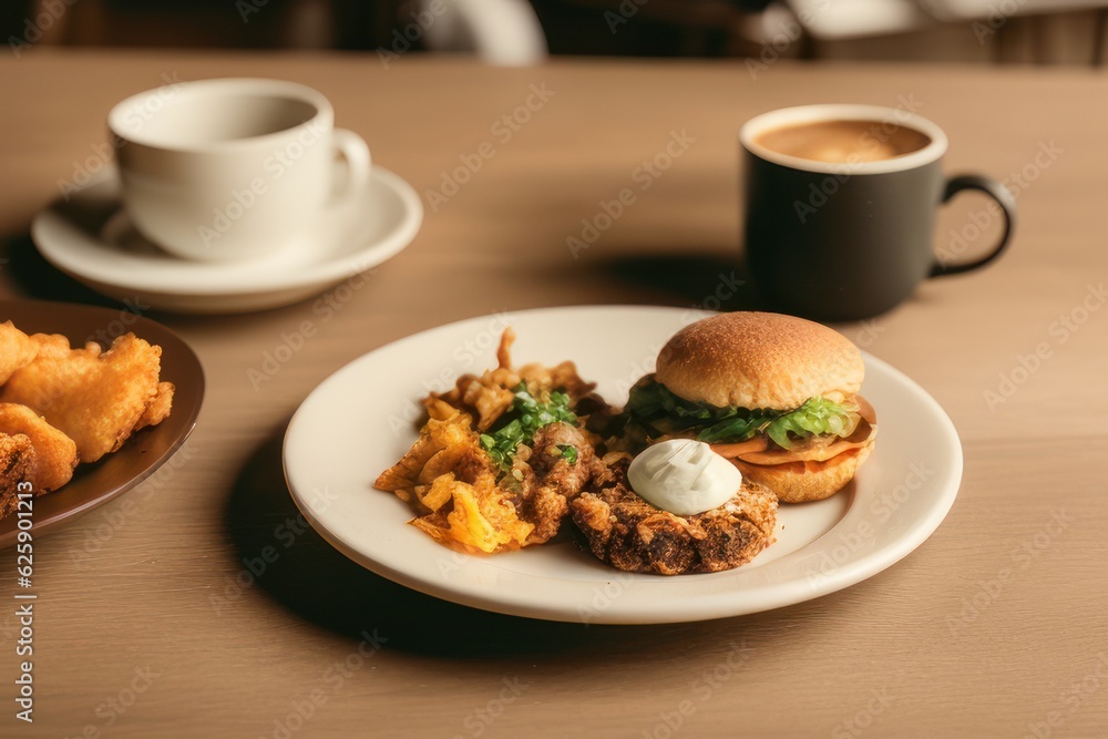 Food on a table