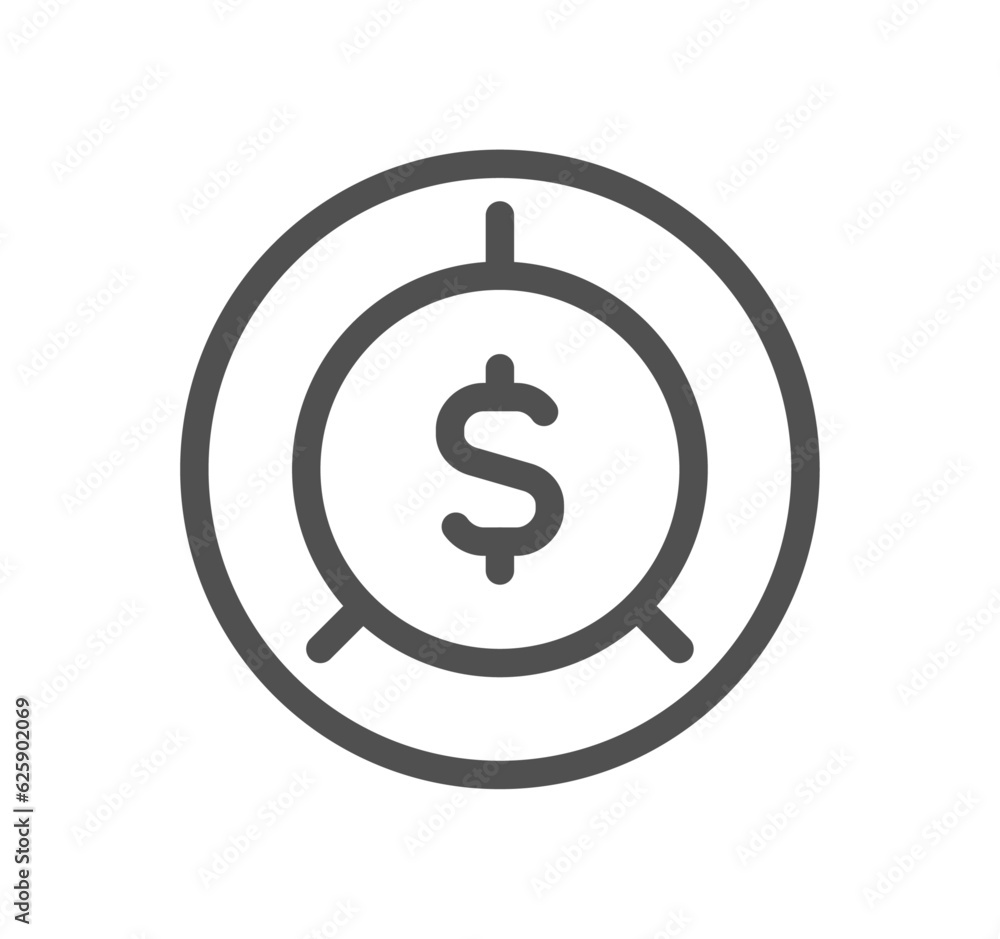 Money and payment icon outline and linear vector.