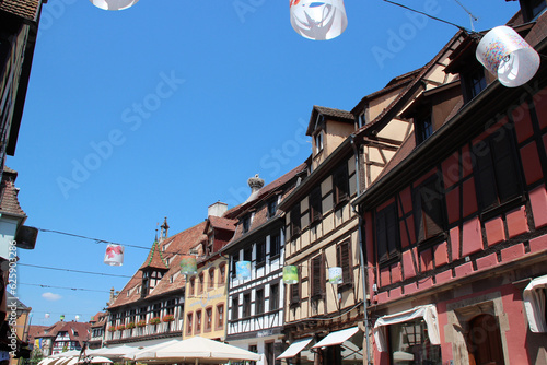 half-timbered houses in obernai in alsace (france)