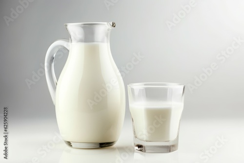 Glass jug milk protein. Generate Ai
