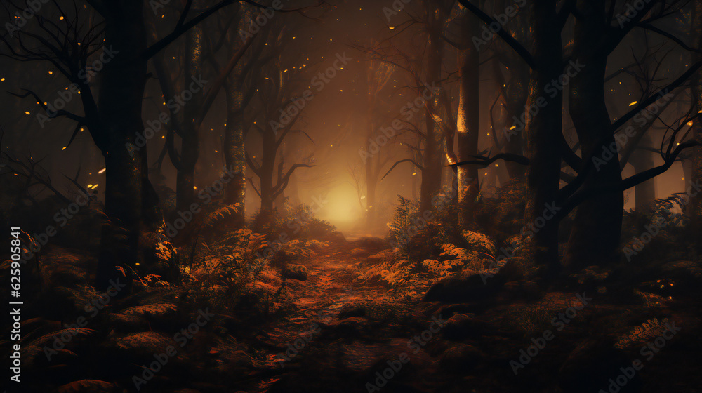 Obraz premium forest in the night