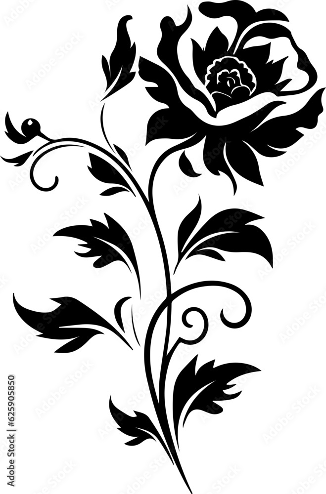Silhouette flower rose and vector images Silhouette flower rose and vector images