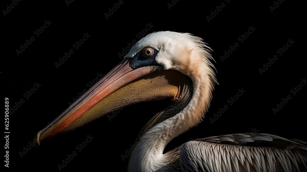 Profile view of a pelican. Generative AI Profile view of a pelican. Generative AI