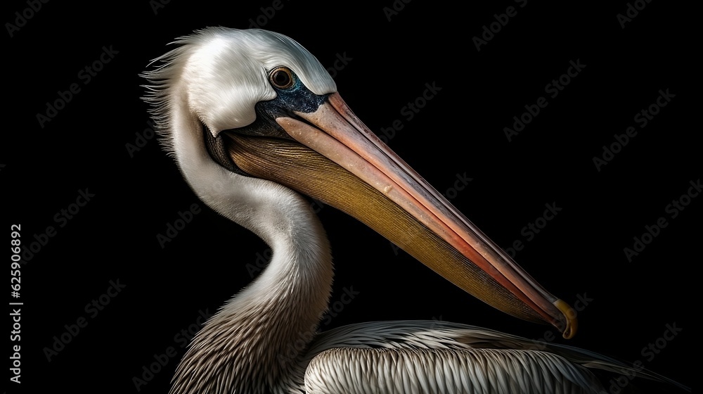 Profile view of a pelican. Generative AI Profile view of a pelican. Generative AI