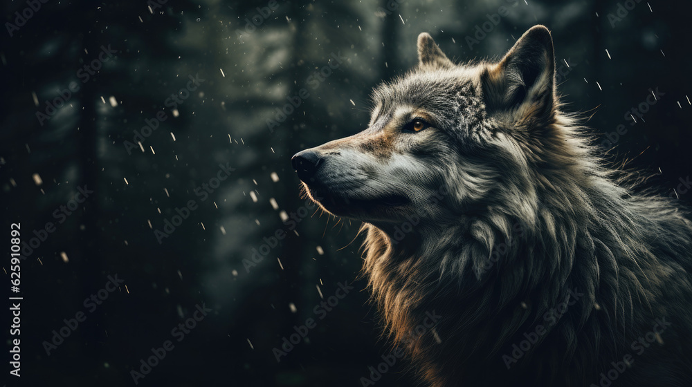 Wolf Portrait, Kopf Wolf Portrait, Kopf
