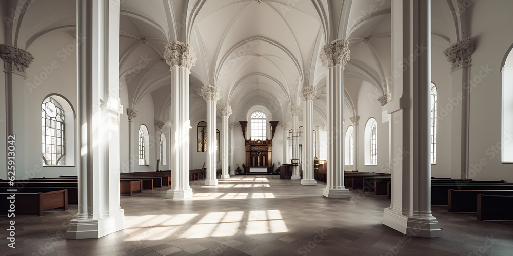 interior of church, Church, generative Ai
