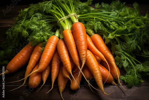 a bountiful harvest of fresh and vibrant carrots, symbolizing the success of greenhouse vegetable cultivation Generative AI
