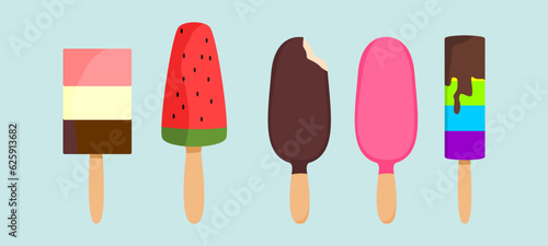 Ice cream stick vector design