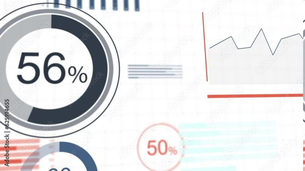 Financial business diagram with charts and stock numbers showing ...