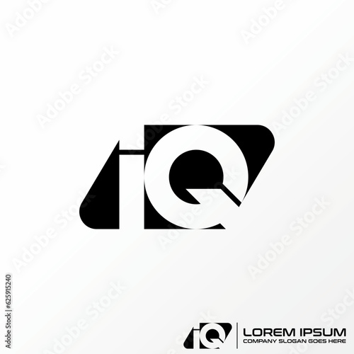 Logo design graphic concept creative premium free vector stock letter IQ or QI font negative space parallelogram. Related to typography initial tech