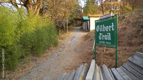 Scenic landscape of Kasauli, Gilbert trail also known as sunset point photo