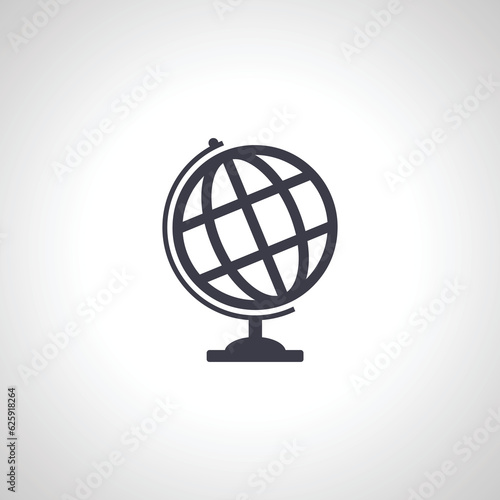 Earth, world map, table globe icon.