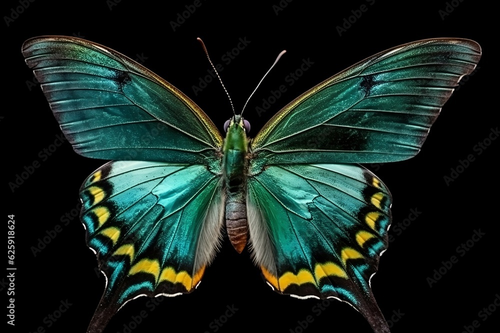 Fototapeta premium butterfly isolated, macro.