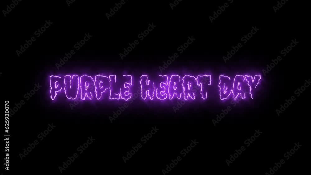 Simple Animated Text Snippet for Purple Heart Day Simple Animated Text Snippet for Purple Heart Day