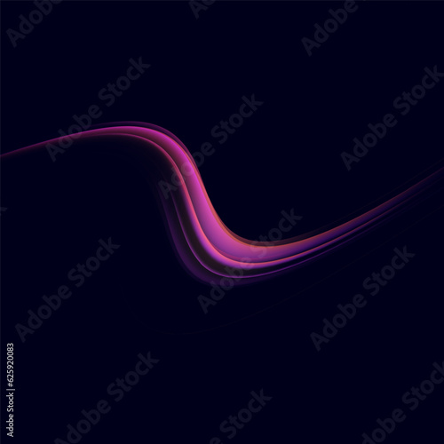 Neon speed lines. Dynamic light motion traces. Light trace wave, trace line.	
