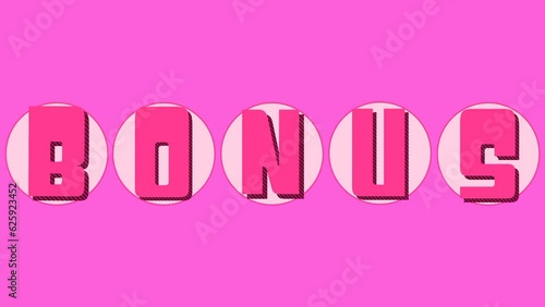 bonus text animated footage in pink is perfect for promotion

