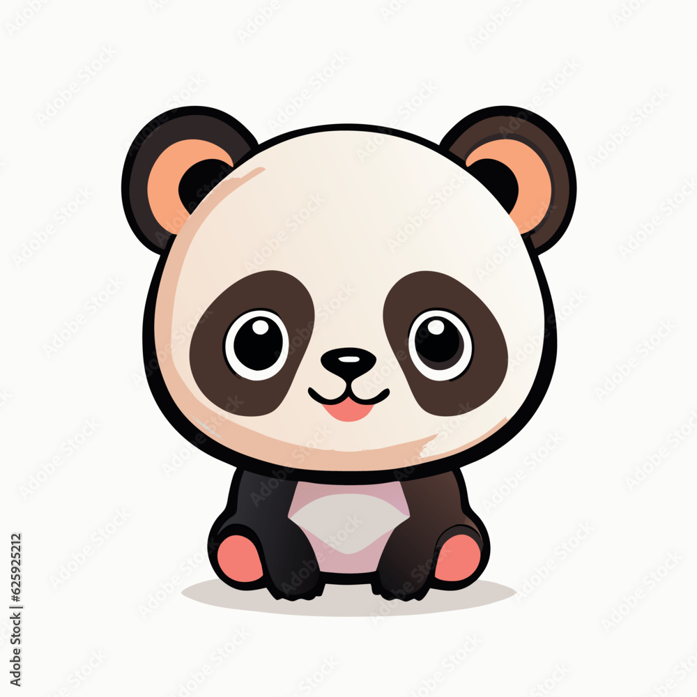 Fototapeta premium Cute panda vector kawaii