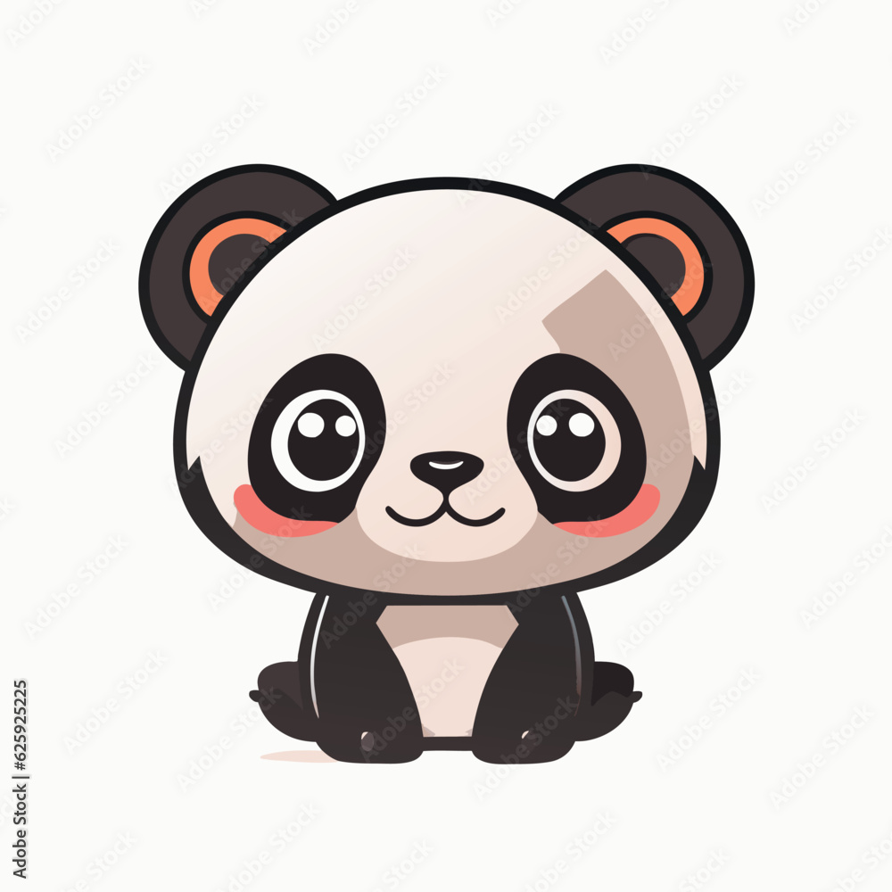 Fototapeta premium Cute panda vector kawaii