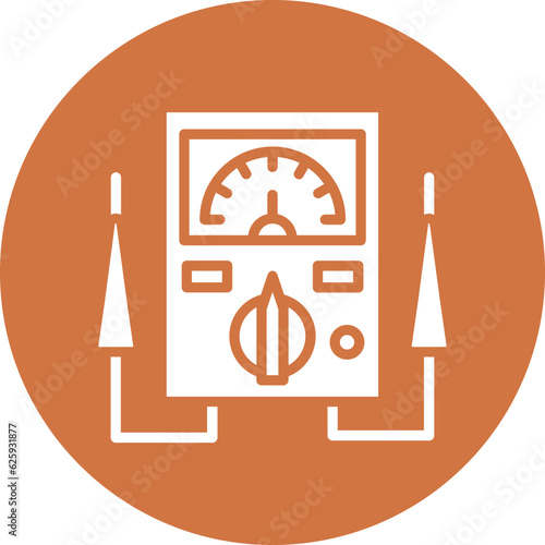 Vector Design Voltmeter Icon Style