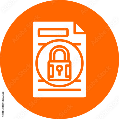 Vector Design Document Locked Icon Style photo