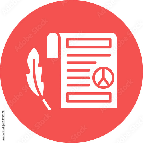 Vector Design Peace Treaty Icon Style